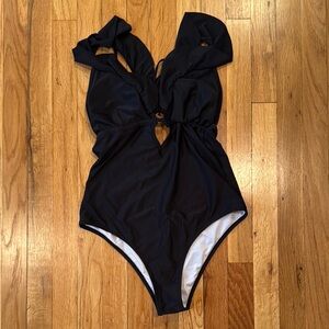Black One-Piece Swimsuit